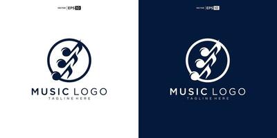 music logo element for Sound recording studio, vocal course, composer, singer karaoke music logo design vector