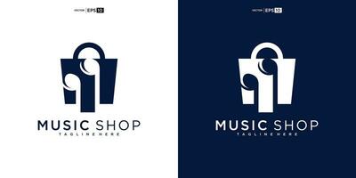 música logo tienda elemento para sonido grabación estudio, vocal curso, compositor, cantante karaoke música logo diseño vector