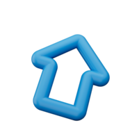3D Blue arrows icon Trendy modern design 3d illustration png