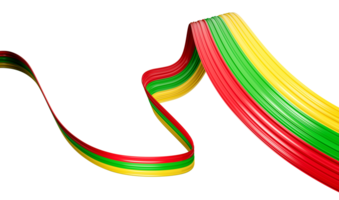 myanmar-birma-flagge färbt band 3d-illustration png