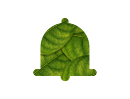 cloche forme de vert feuilles écologie concept png