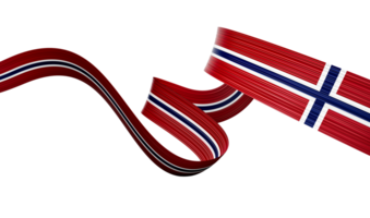 3d flagga av Norge Land 3d vågig skinande Norge band, 3d illustration png