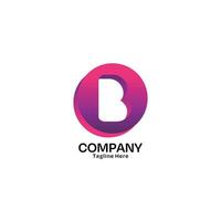 Letter B Logo Design with Minimalist Style for Company and Business vector