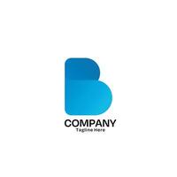 Letter B Logo Design with Minimalist Style for Company and Business vector