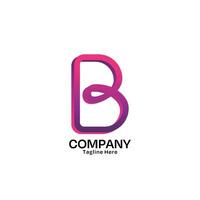 Letter B Logo Design with Minimalist Style for Company and Business vector