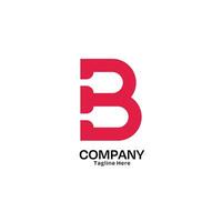 Letter B Logo Design with Minimalist Style for Company and Business vector