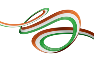 3d Illustration Ireland and India Flag colors abstract art png