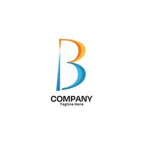 Letter B Logo Design with Minimalist Style for Company and Business vector