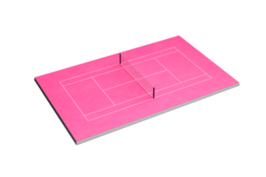 Pink tennis court or playground for female 3d illustration png