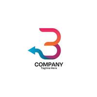 Letter B Logo Design with Minimalist Style for Company and Business vector