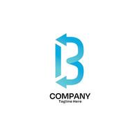 Letter B Logo Design with Minimalist Style for Company and Business vector