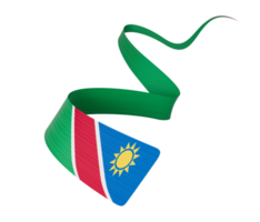 3d bandiera di namibia nazione, 3d agitando nastro bandiera di namibia, 3d illustrazione png