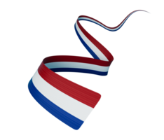 3d vlag van Nederland 3d golvend glimmend Nederland lint 3d illustratie png