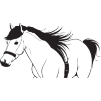 Silhouette von schwarz Pferd, transparent png