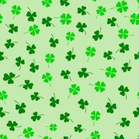 Clover Saint Patrick Day pattern seamless background. Design with shamrock for print, clothing, fabric vector
