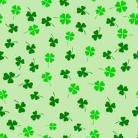 Clover Saint Patrick Day pattern seamless background. Design with shamrock for print, clothing, fabric vector