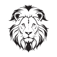 Löwe Kopf, Silhouetten Löwe Kopf, transparent png Hintergrund