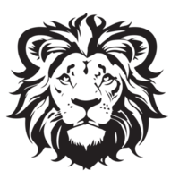 lejon huvud, silhuetter lejon huvud, transparent png bakgrund