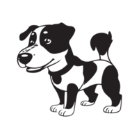 Simple and cute silhouette of Beagle dog, transparent png