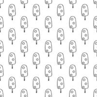 Seamless pattern with ice cream doodle for decorative print, wrapping paper, greeting cards, wallpaper and fabric vector