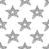 Seamless pattern with cute stars doodle for decorative print, wrapping paper, greeting cards, wallpaper and fabric vector