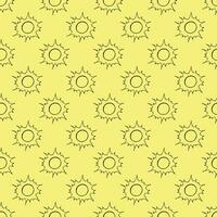Seamless pattern with sun doodle for decorative print, wrapping paper, greeting cards, wallpaper and fabric vector