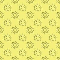 Seamless pattern with sun doodle for decorative print, wrapping paper, greeting cards, wallpaper and fabric vector