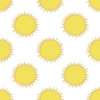 Seamless pattern with sun doodle for decorative print, wrapping paper, greeting cards, wallpaper and fabric vector