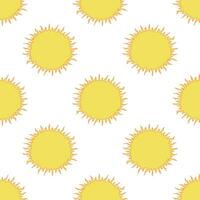 Seamless pattern with sun doodle for decorative print, wrapping paper, greeting cards, wallpaper and fabric vector