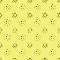 Seamless pattern with sun doodle for decorative print, wrapping paper, greeting cards, wallpaper and fabric vector