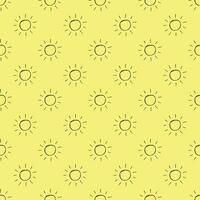 Seamless pattern with sun doodle for decorative print, wrapping paper, greeting cards, wallpaper and fabric vector