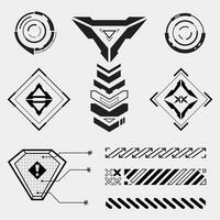 Futuristic element design for street wear fashion vector