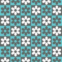 Floral pattern shape seamless blue and grey vector