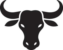 Bull Horn Vector silhouette black color, A Bull Horn Icon vector