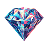 AI generated diamond on transparent background png