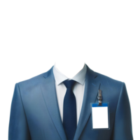 AI generated formal ID photo with men's suit on transparent background png