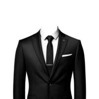 AI generated formal ID photo with men's suit on transparent background png