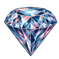 ai genererad diamant på transparent bakgrund png