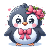 AI generated cute penguin - cartoon on transparent background png