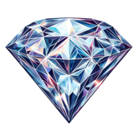 AI generated diamond on transparent background png