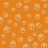 Seamless pattern with funny gift boxes. Wrapping or background vector