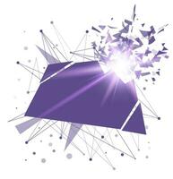 Violet color explosion. Vector abstract banner