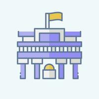 Icon Museo Del Prado. related to Spain symbol. doodle style. simple design editable. simple illustration vector