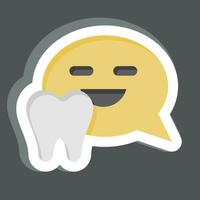 Sticker Forum. related to Dental symbol. simple design editable. simple illustration vector