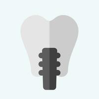 Icon Dental Prosthetics. related to Dental symbol. flat style. simple design editable. simple illustration vector