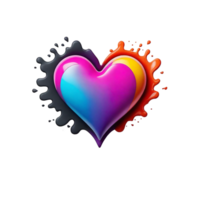 AI generated graphics  heart graphics for lovers png