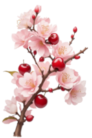 ai gerado lindo florescendo cereja árvore dentro Primavera png
