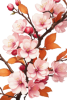 AI generated beautiful  blooming cherry tree in spring png