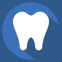 Icon Dentist. related to Dental symbol. long shadow style. simple design editable. simple illustration vector