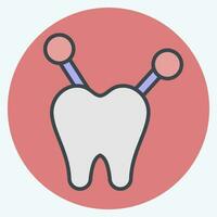Icon Core Buildup. related to Dental symbol.color mate style. simple design editable. simple illustration vector